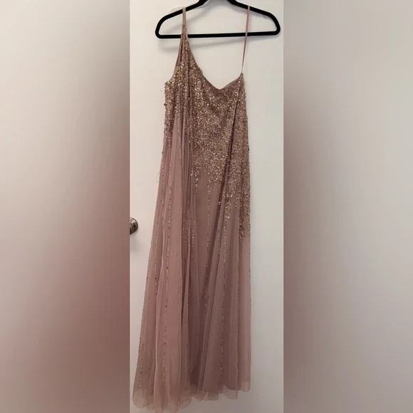 NWOT Mac Duggal Embellished One-Shoulder Evening Gown sz 12 - Picture 4 of 6